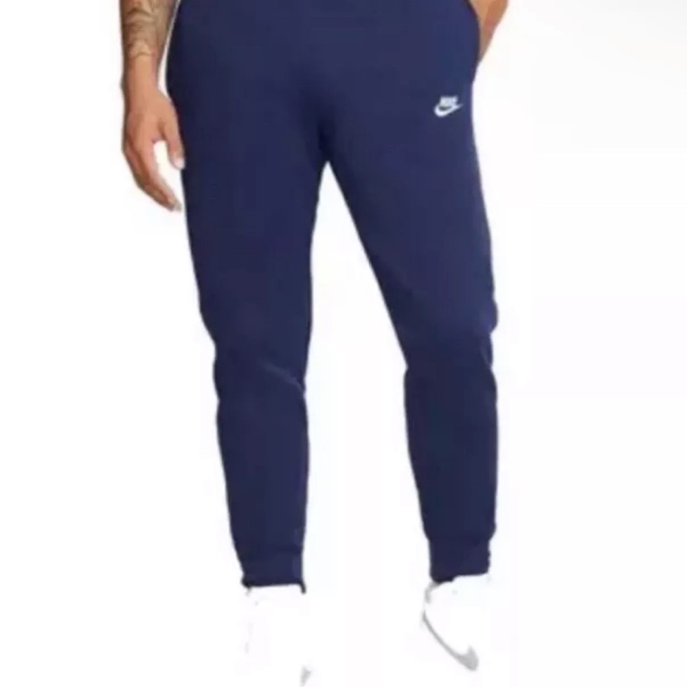 Nike Navy Blue Joggers young men size medium fitted at ankle